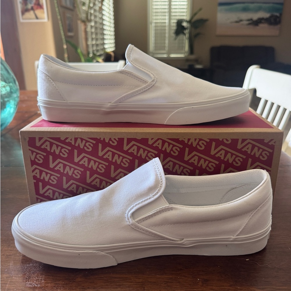 Vans Classic White Slip-On Shoes